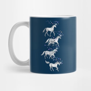 Unicorns and Stars on Soft Grey Mug